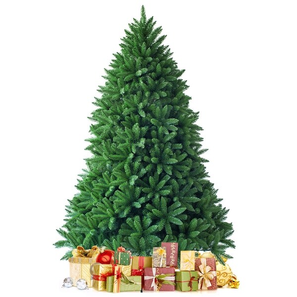 Gymax 6ft Artificial Christmas Fir Tree w/ 1250 Premium Hinged Branch