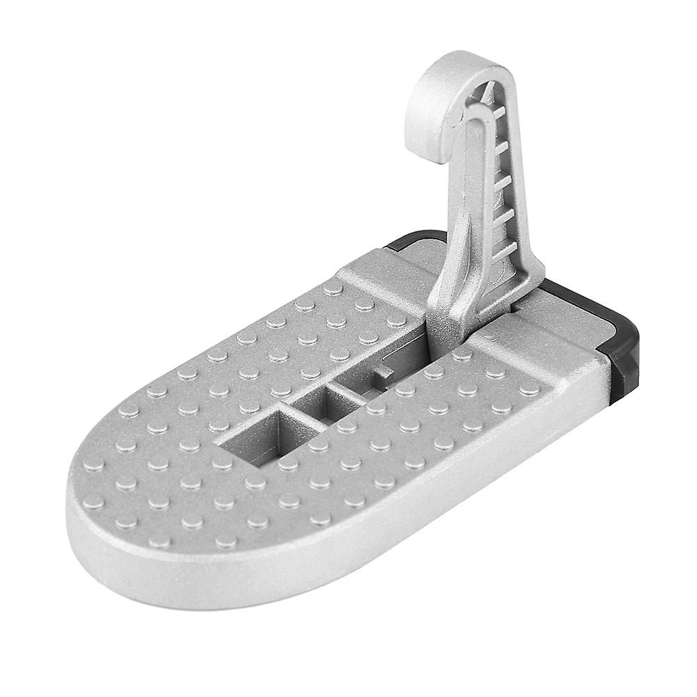 Aluminum Alloy Universal Car Suv Door Pedal Hook Pedal Folding Pedal Safety Hammer (silver)