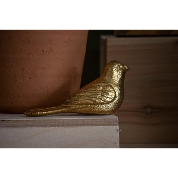 Brass Cast Iron Bird Figurine Foreside Home amp Garden