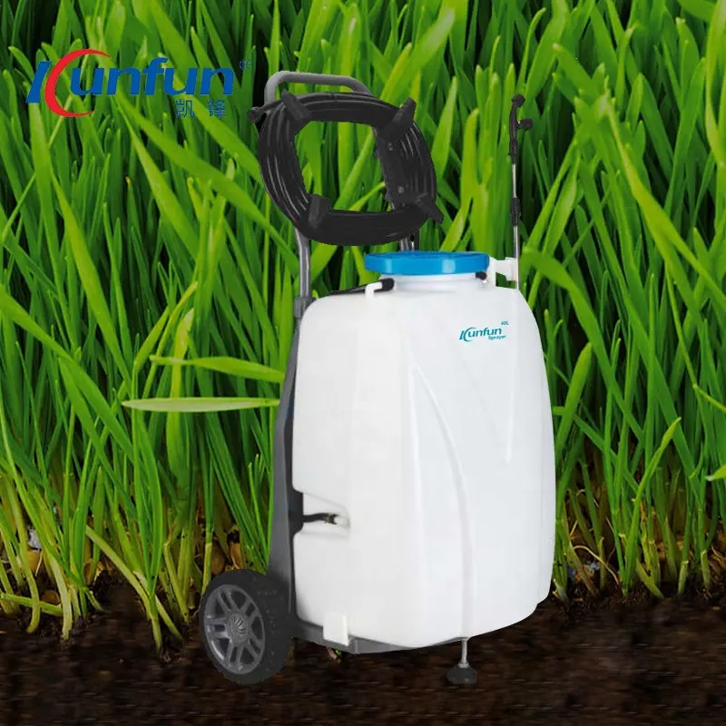 High Quality Two Wheel Agricultural Rice Spraying Trolley Battery Sprayer