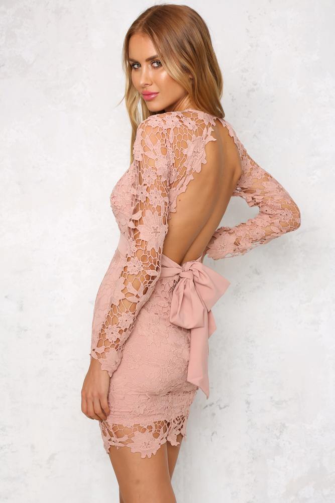 Lace Siren Dress Blush