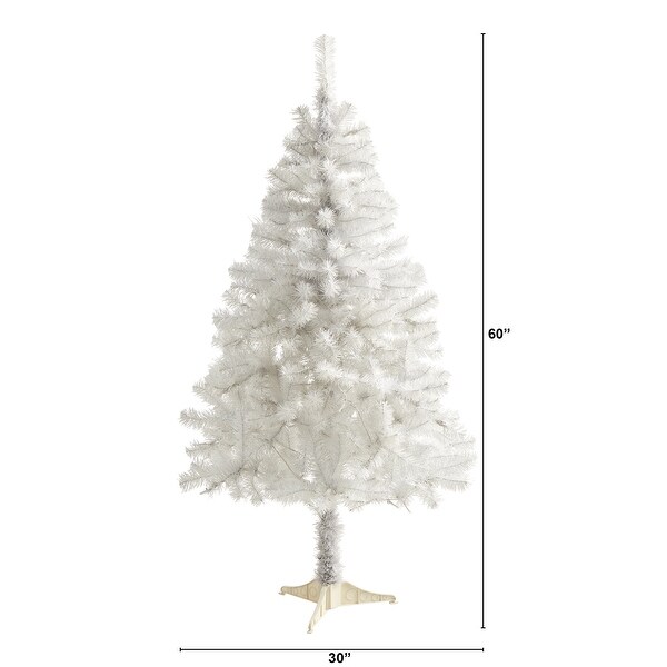 5' White Christmas Tree with 350 Branches