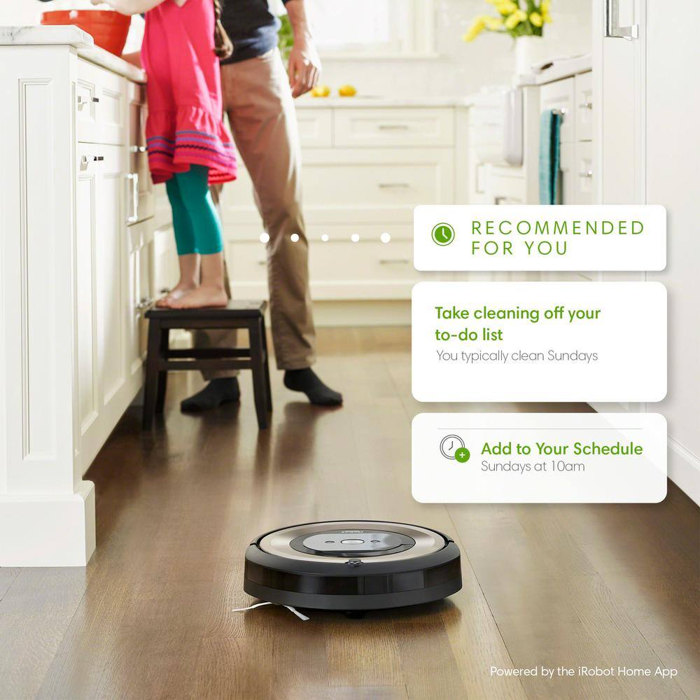 iRobot Roomba e6 (6198) Wi-Fi Connected Robot Vacuum Cleaner Ideal for Pet Hair Carpets Self-Charging in Sand Dust e619820