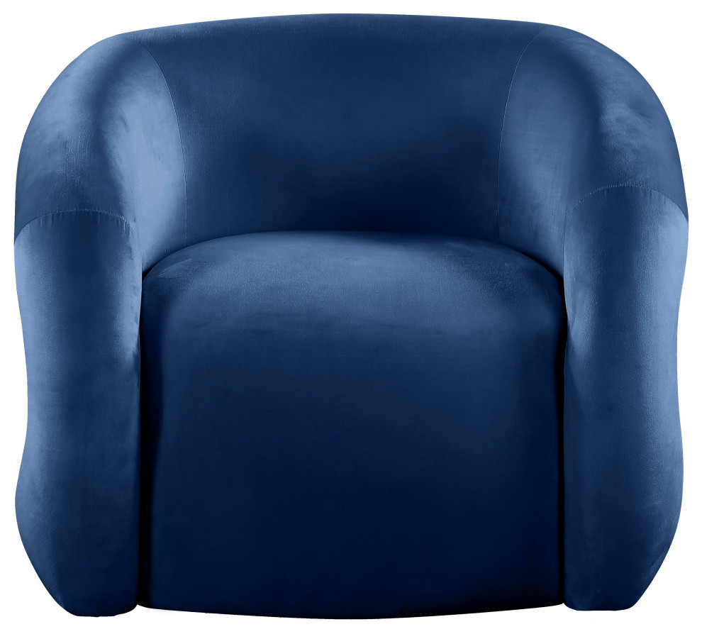 Roxbury Velvet Accent Chair   Contemporary   Armchairs And Accent Chairs   by Meridian Furniture  Houzz