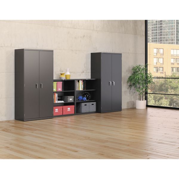 HON Assembled Storage Cabinet， 36w x 18.13d x 71.75h， Charcoal