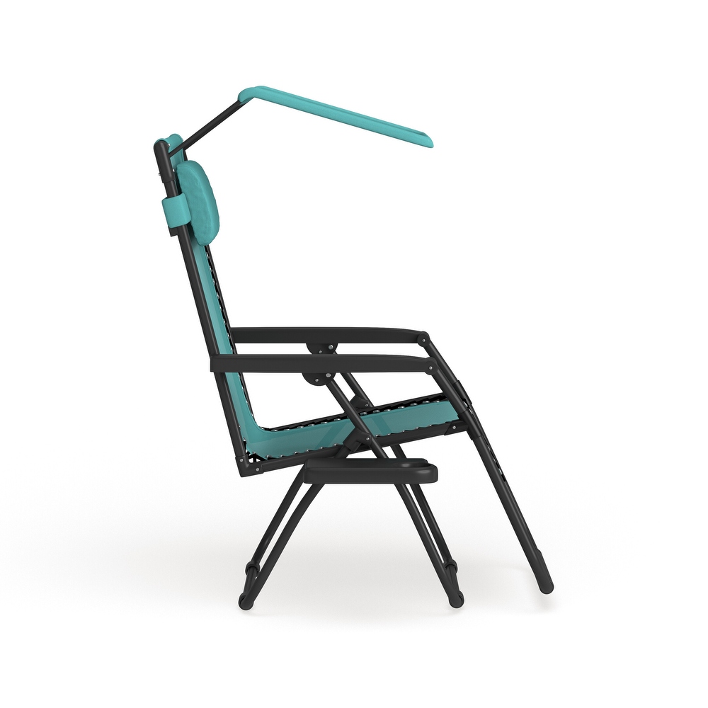 Garden City Oversized Zero Gravity Chair with Sunshade and Drink Tray by Havenside Home