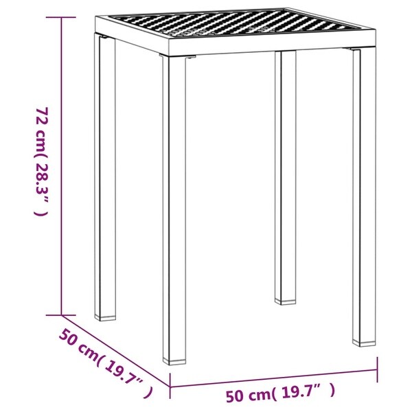 vidaXL Patio Table Patio Furniture Dining Table for Garden Anthracite Steel