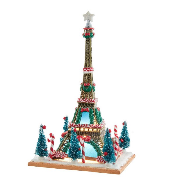 Kurt Adler 10 inch Claydough Eiffel Tower With C7 Bulb