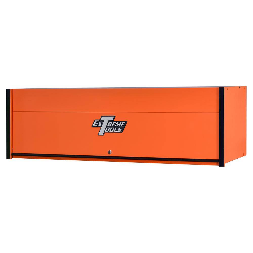 Extreme Tools RX Series 72 in. 0-Drawer Extreme Power Workstation Hutch in Orange with Black Handle RX723001HCORBK