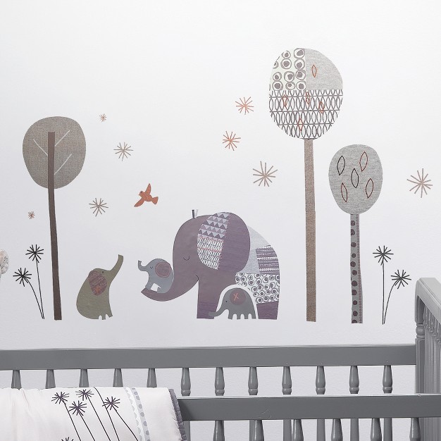 Bedtime Originals Elephant Love Gray Elephants trees stars Wall Decals stickers