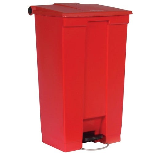 Rubbermaid Step-On Container， 23 Gallon， Red