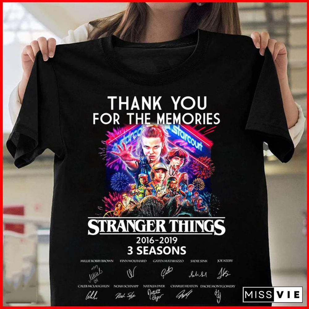 Thank You For The Memories Stranger Things 3 Seasons Signature Shirt