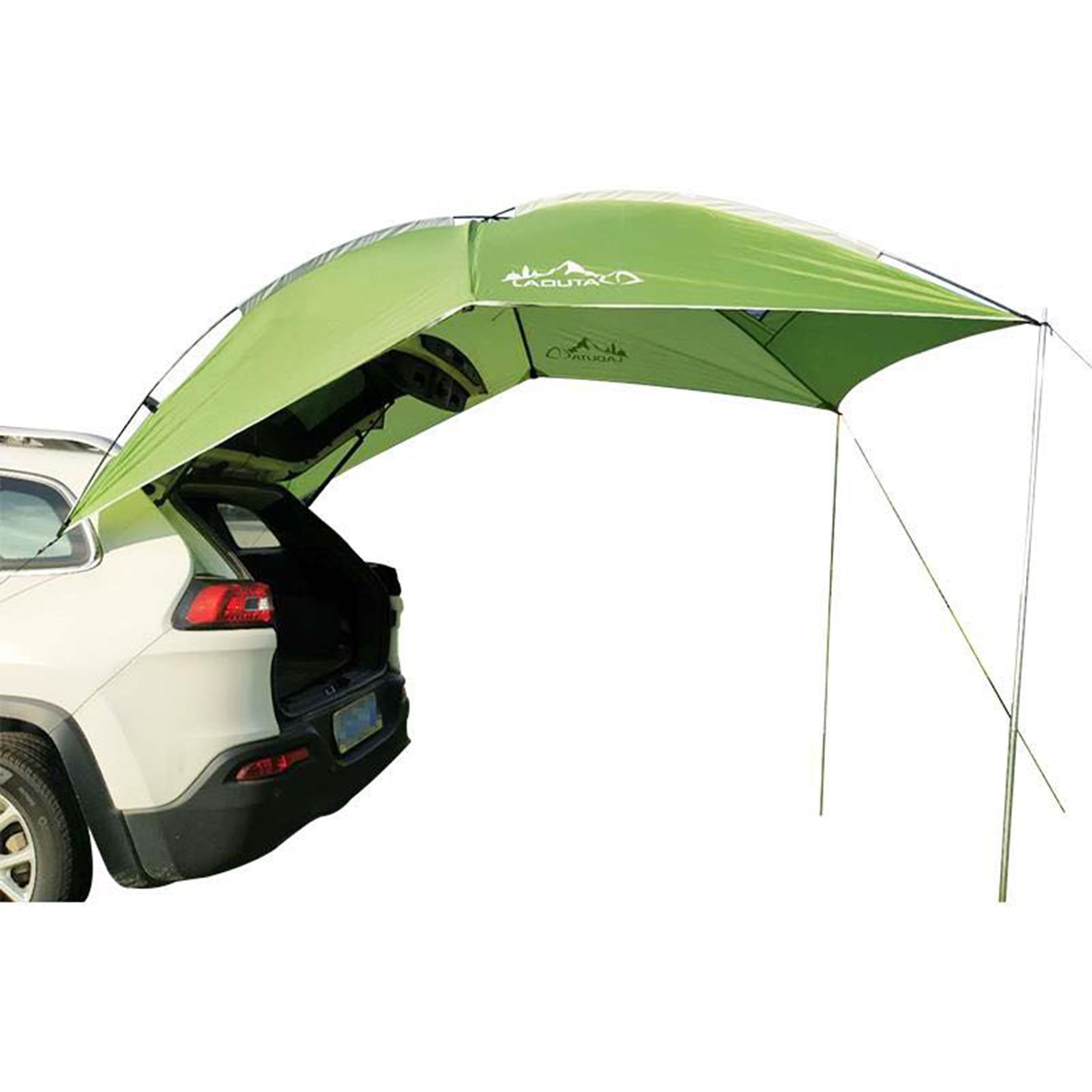 Outdoor SUV Tailgate Sun Shade Awning Car Rear Tent for Vehicle Sun Shelter， Setup Anywhere-Car Camping， Park， Sports， Attach to Truck Van RV Jeep， Green