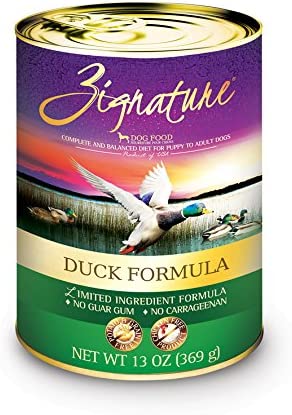 Zignature Duck Limited Ingredient Formula Grain-Free Canned Dog Food 13-oz case of 12