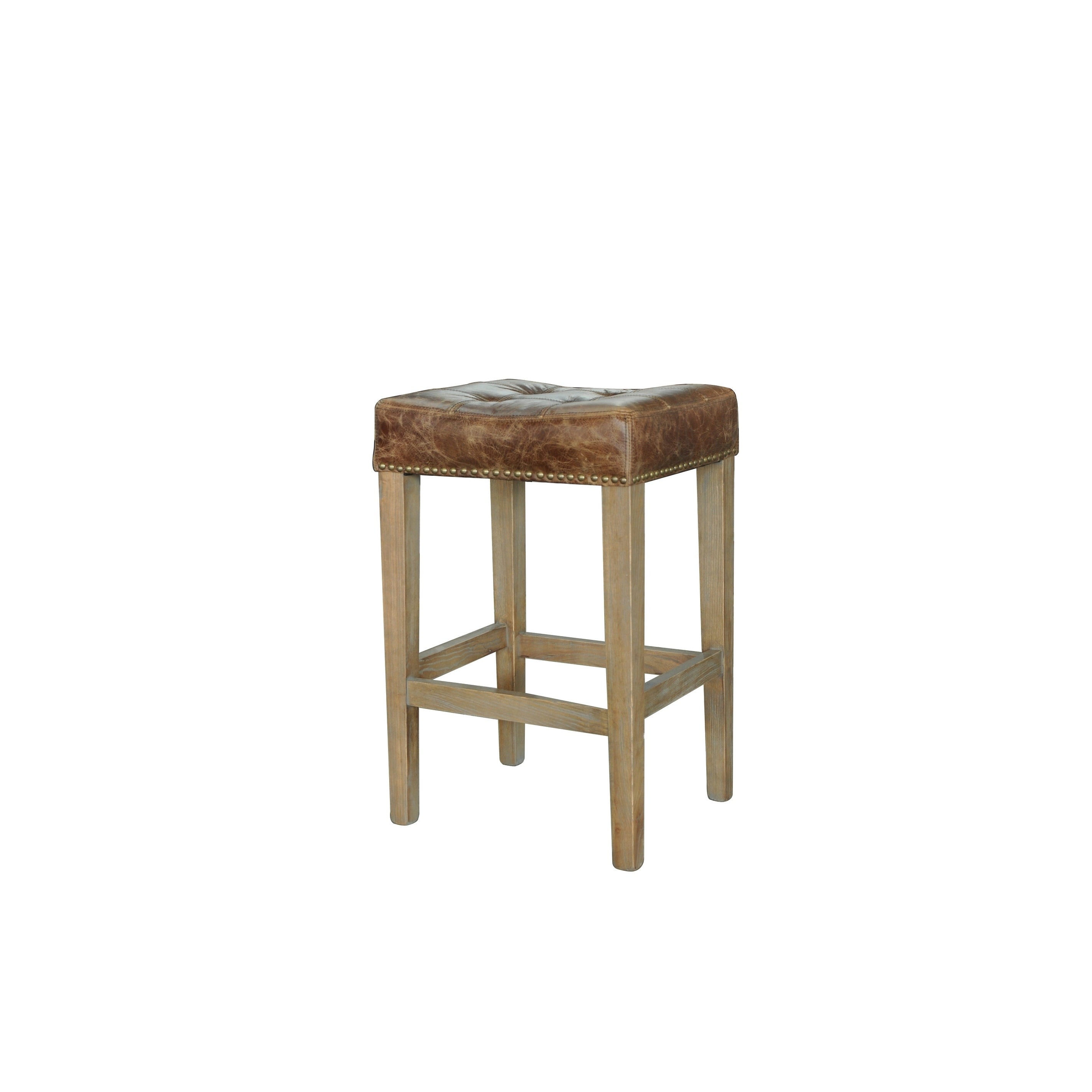 San Modern French Style Bar Stool Leather-Tan