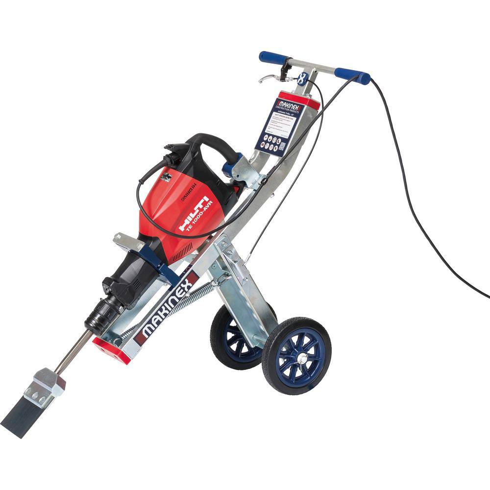 Hilti TE 1000-AVR 120-Volt Demolition Hammer with Makinex Trolley Tile Smasher Cord and Side Handle 3538732