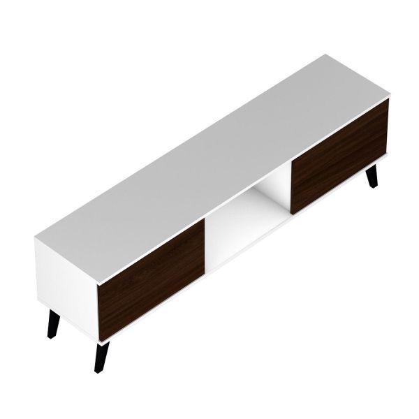 Doyers 62.20 TV Stand in White and Nut Brown