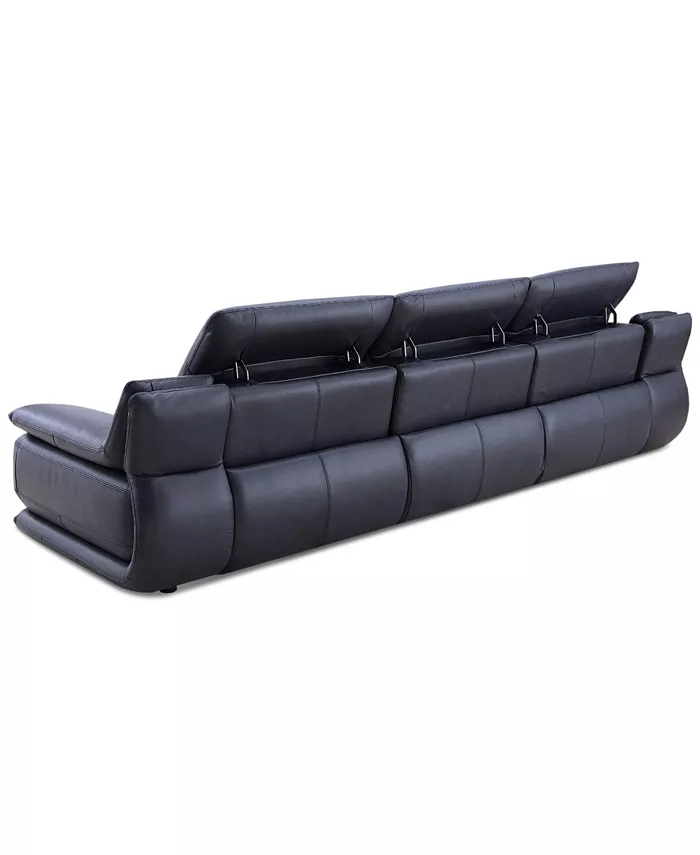 Furniture Daisley 3-Pc. Leather Sofa with 3 Power Recliners