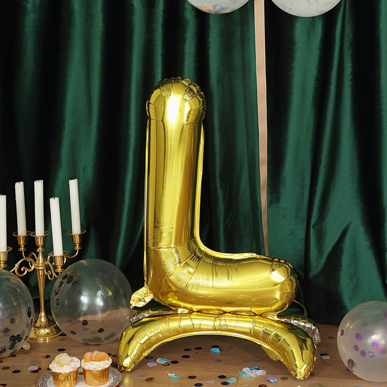 Gold Self Standing Helium/Air Mylar Foil Letter and Number Balloons 27