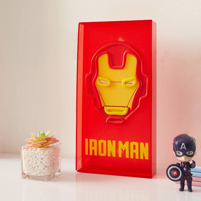 Idea Nuova Marvel Avengers Iron Man Neon LED Lamp Table Decor