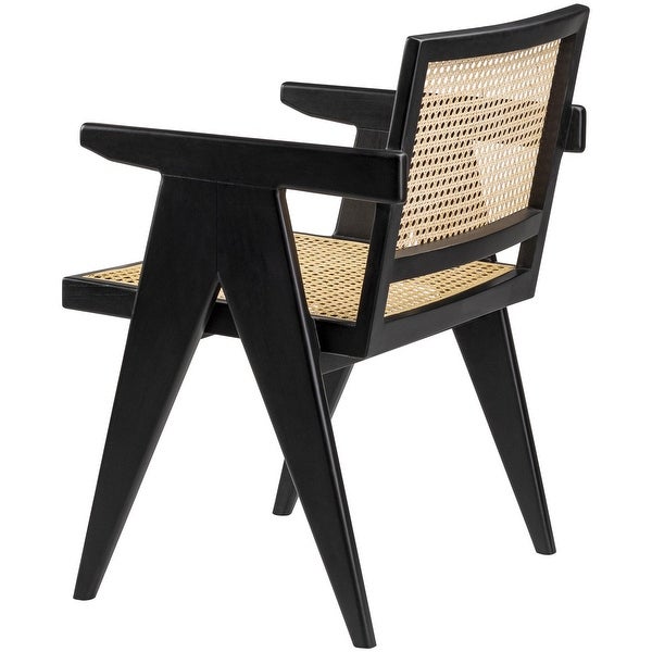 Adelrina Wood and Rattan Dining Chairs (Set of 2)