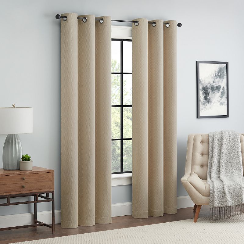 eclipse Magnitech Kaplan 100% Blackout 2 Window Curtain Panels