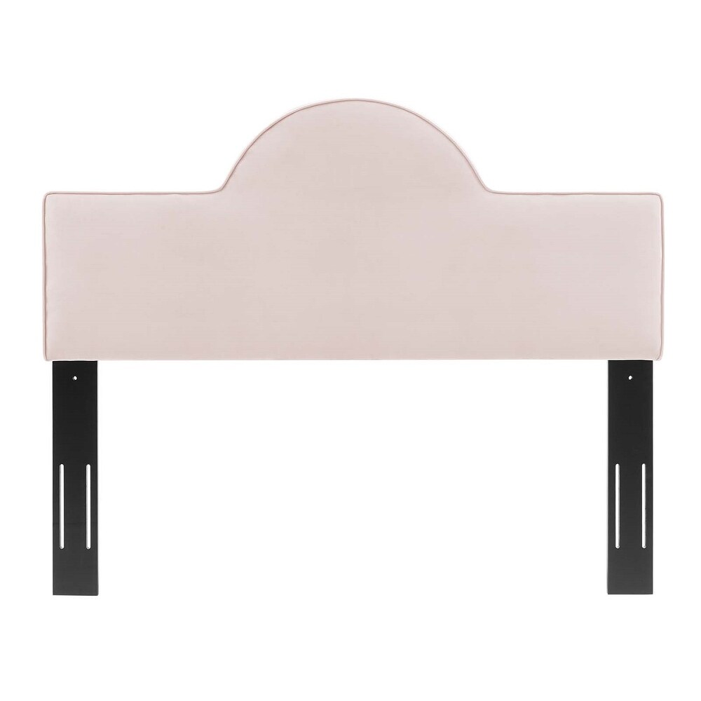 Livingston Arched Pink Velvet Upholstered King/California King Size Headboard