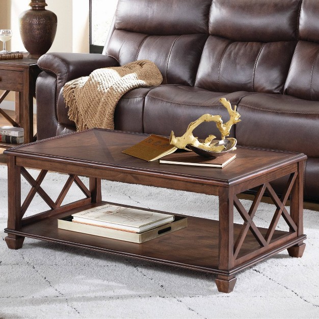 Bridgton Wood Coffee Table Cherry Alaterre Furniture