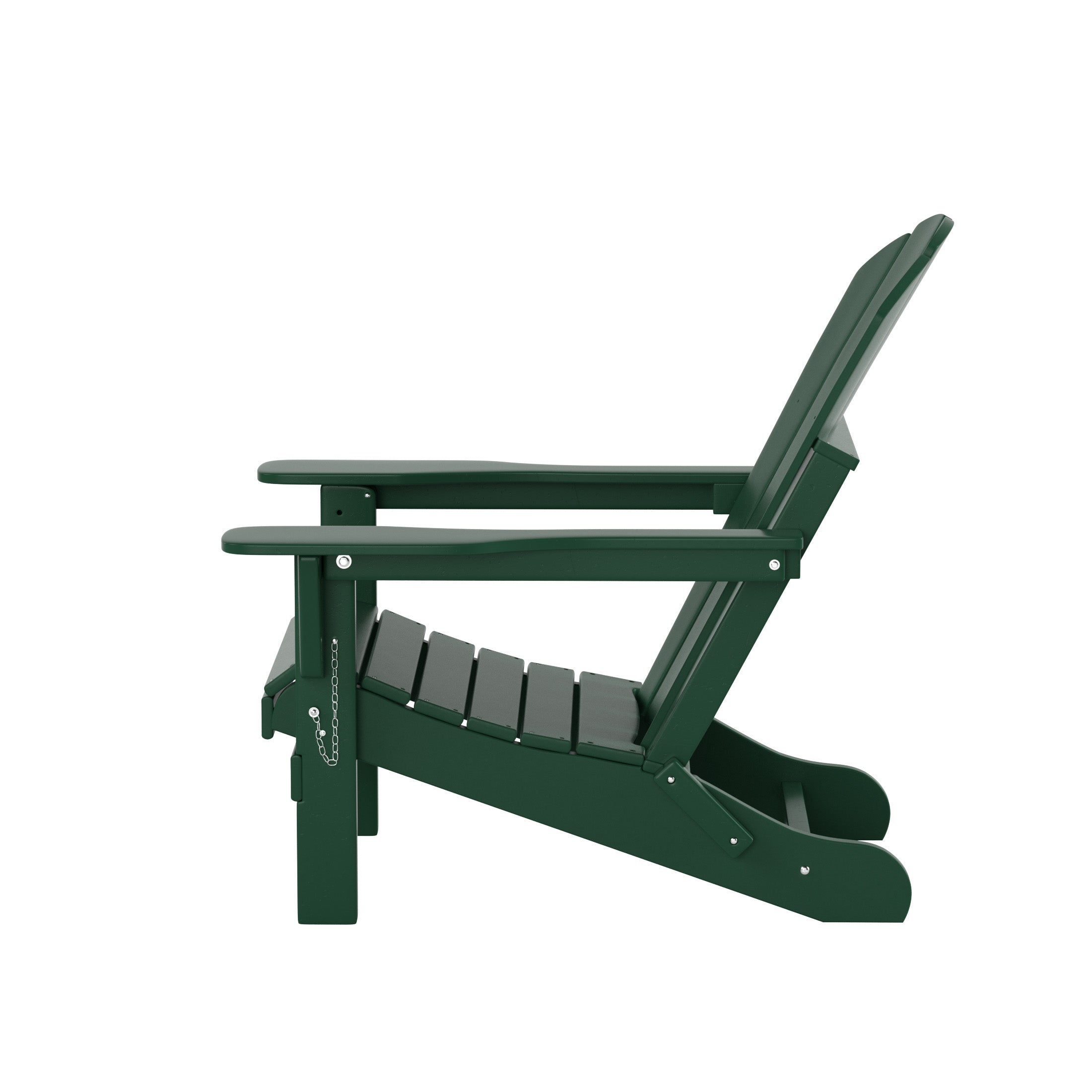 WestinTrends Outdoor Adirondack Chair, Plastic Fire Pit Chair, Weather Resistant Folding Patio Lawn Chair for Outside Deck Garden Backyard Balcony, Dark Green