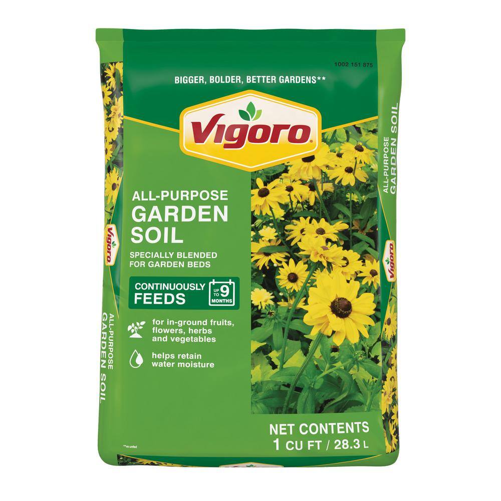 Vigoro 1 cu. ft. All Purpose Garden Soil for In-Ground Use for Fruits Flowers Vegetables and Herbs 72171920