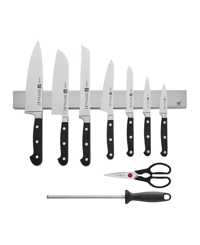 Zwilling  Professional S 10 Piece Knife Set with 17.5 Stainless Magnetic Knife Bar