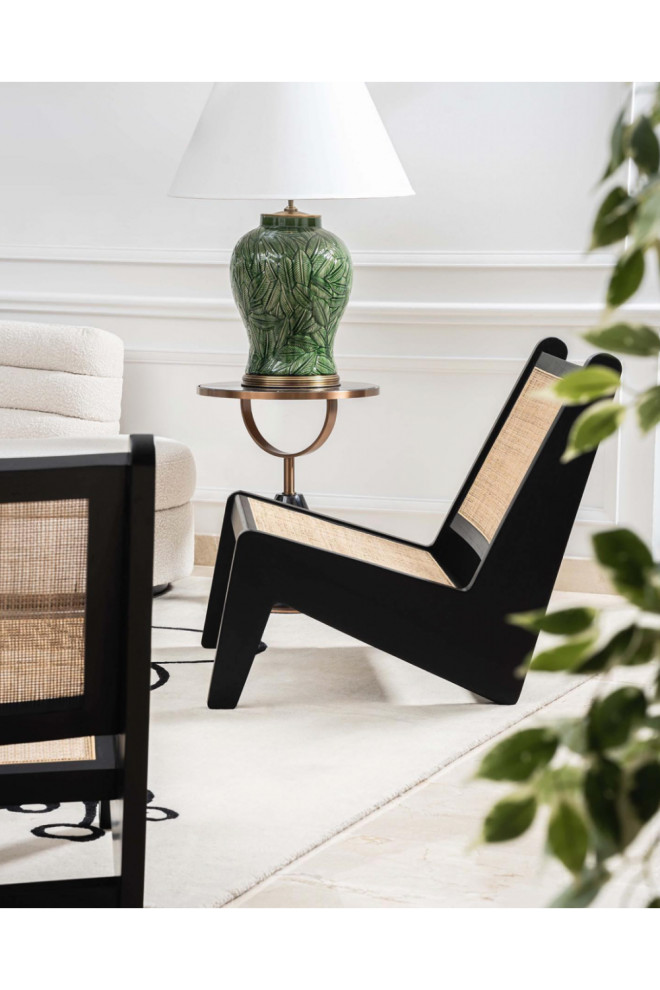 Black Solid Wood Handwoven Rattan Cane Chair  Eichholtz   Tropical   Armchairs And Accent Chairs   by Oroa   Distinctive Furniture  Houzz