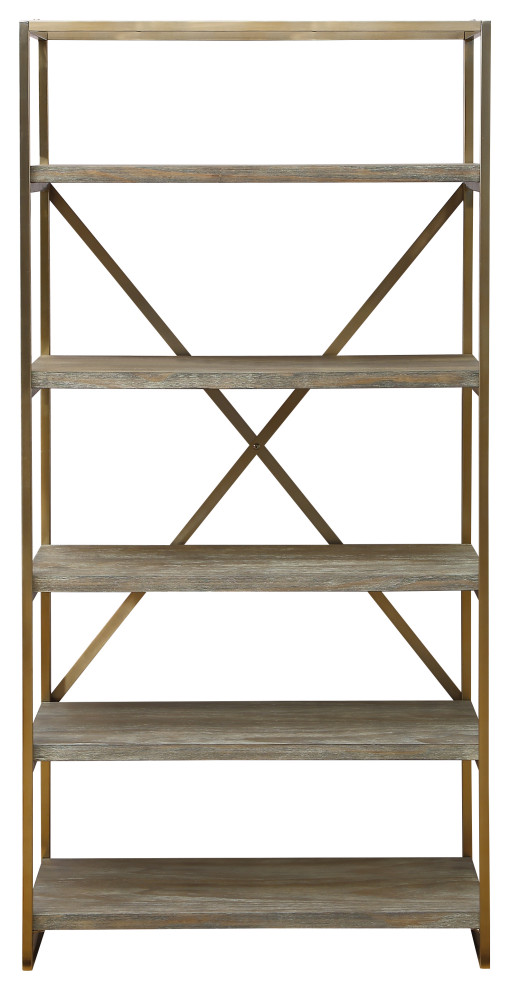 Biscayne Weathered Bookcase   Contemporary   Bookcases   by Coast to Coast Imports  LLC  Houzz