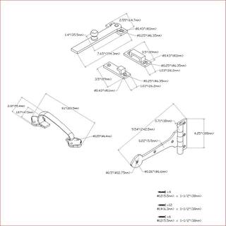 Everbilt 7.5 in. Antique Brass Drop Bar Latch Gate Set with 8 in. Tee Hinge and 8 in. Door Pull 60224