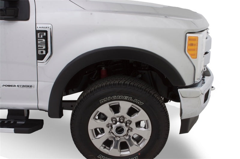 Bushwacker 20103-02 Black OE-Style Smooth Finish Front Fender Flares for 2011-2016 Ford F-250 and F-350 Super Duty