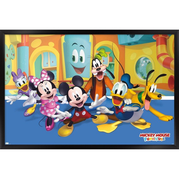 Trends International Disney Mickey Mouse Funhouse Group Framed Wall Poster Prints