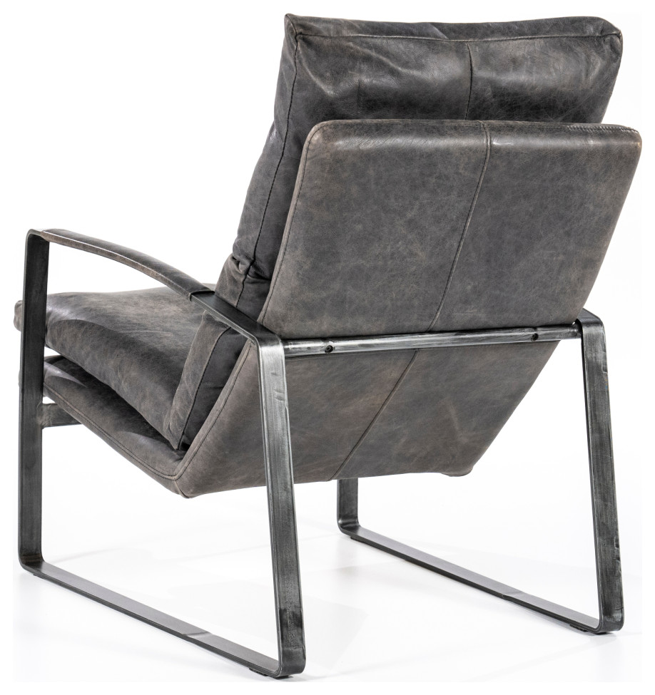 Dark Grey Lounge Chair  Eleonora Lex   Industrial   Armchairs And Accent Chairs   by Luxury Furnitures  Houzz