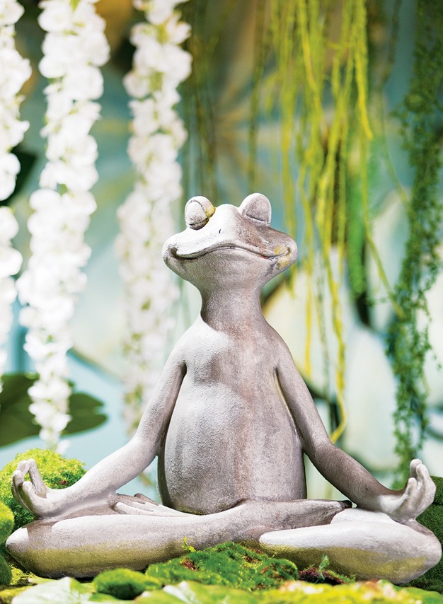 Sullivans Yoga Resin Frog Figurine 15 quot h Gray