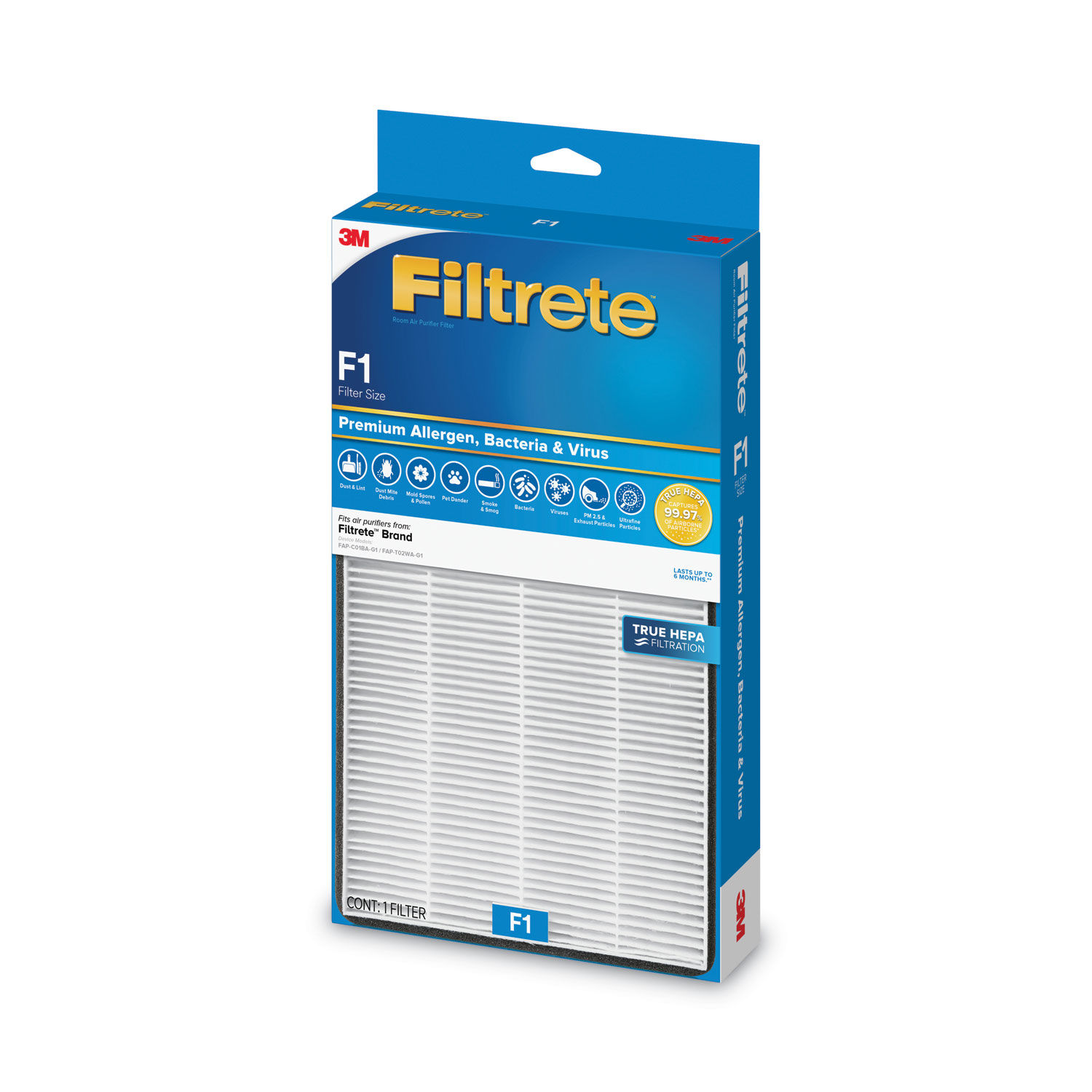 Premium True HEPA Room Air Purifier Filter by Filtreteandtrade; MMMFAPFF1N4