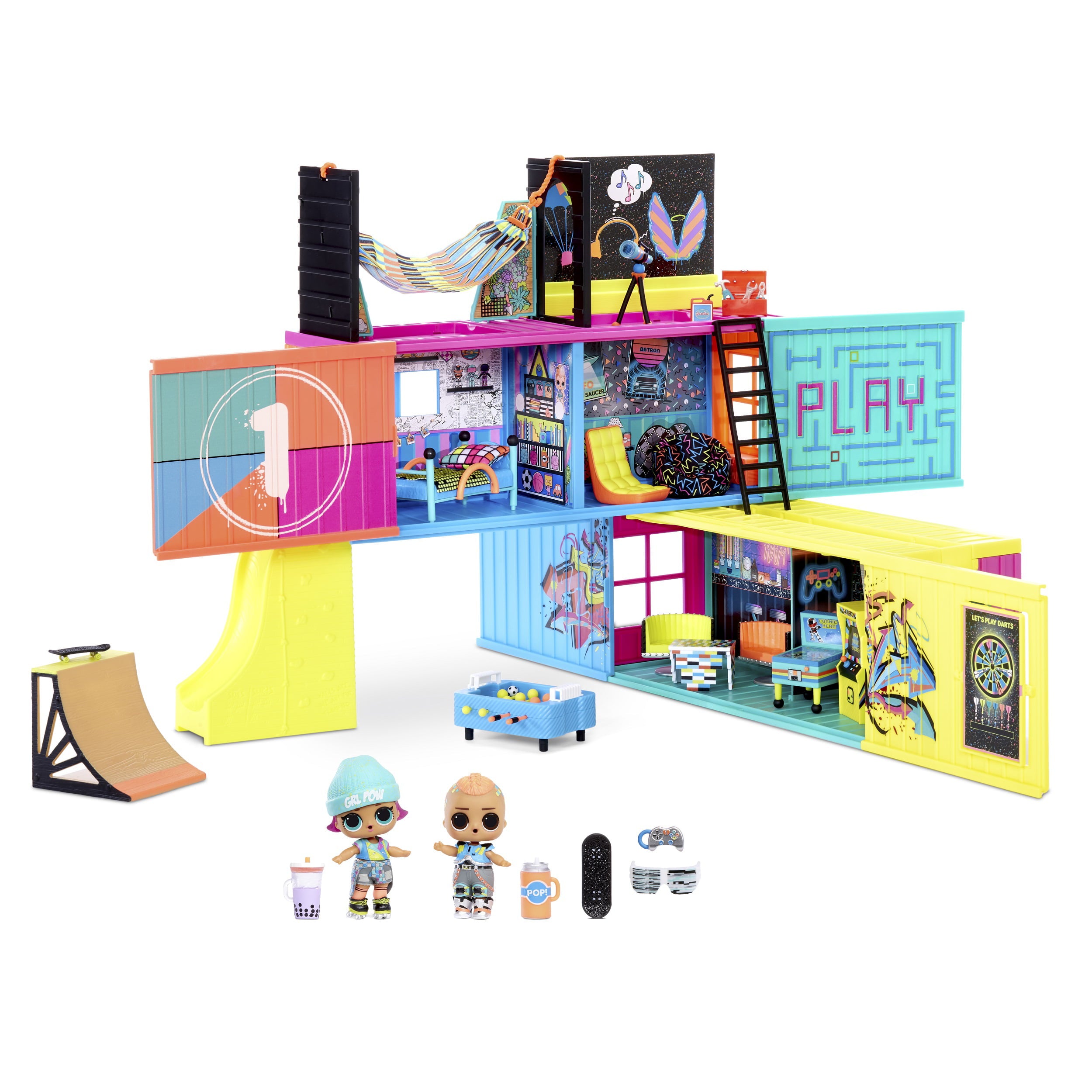 LOL Surprise Clubhouse Playset With 40+ Surprises and 2 Exclusives Dolls, Great Gift for Kids Ages 4 5 6+
