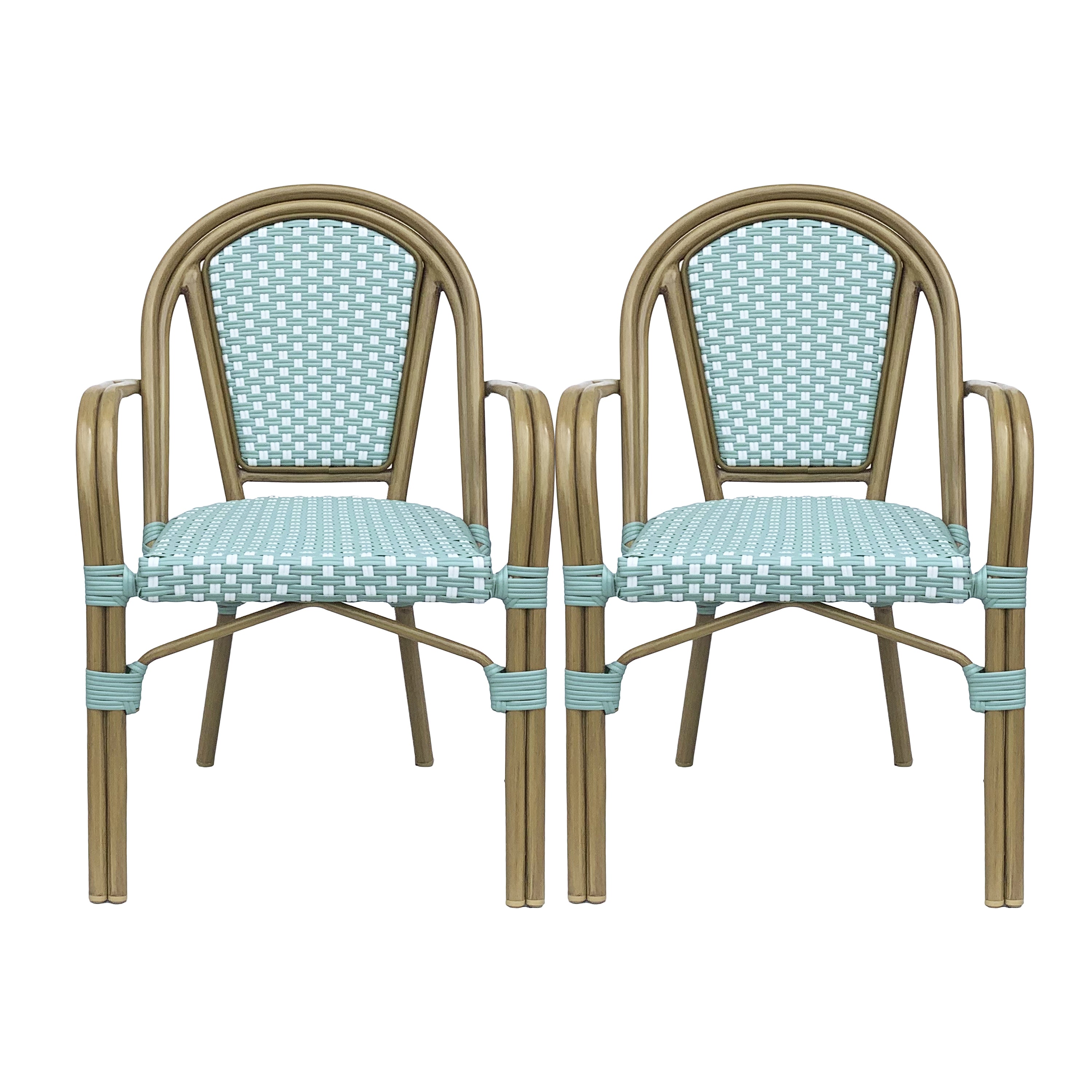 Symonds Outdoor French Bistro Chairs, Set of 2