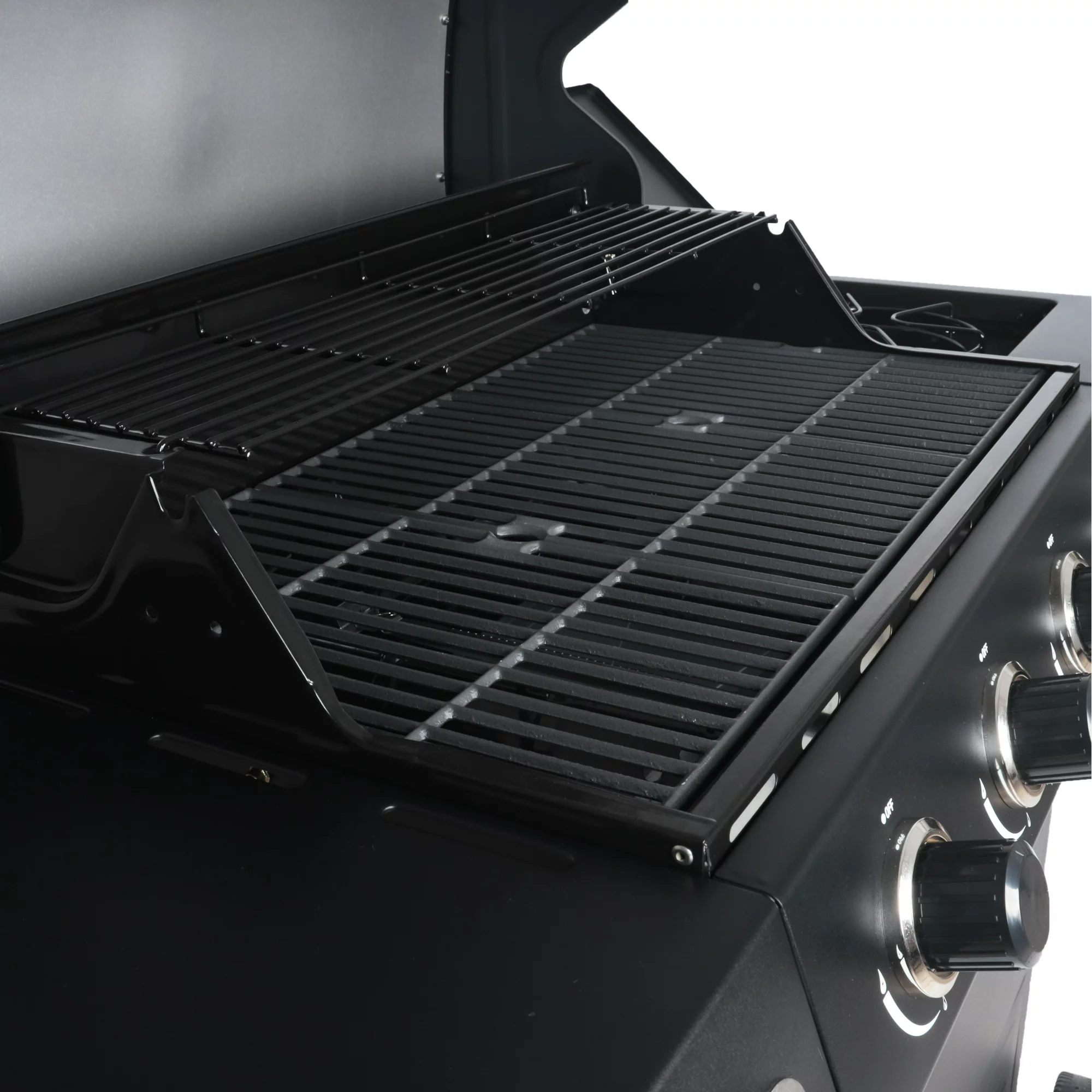 RevoAce 4-Burner Propane Gas Grill with Side Burner， Stainless Steel and Black