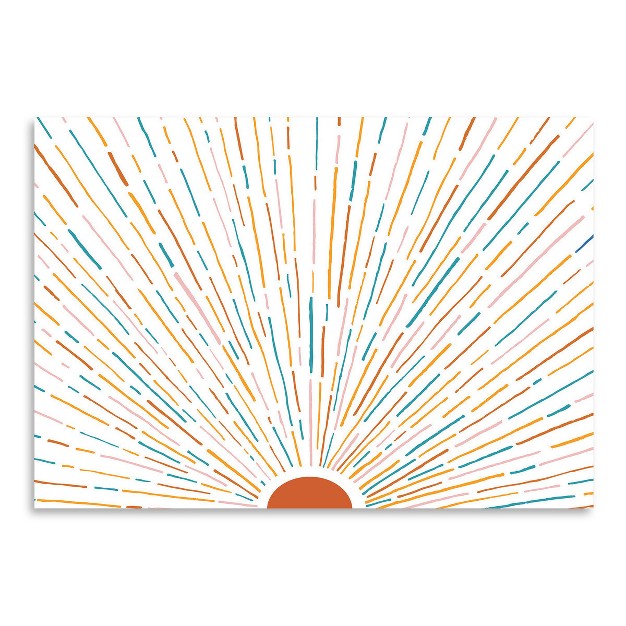 Americanflat Mid Century Minimalist New Sunset Wide By Modern Tropical Poster