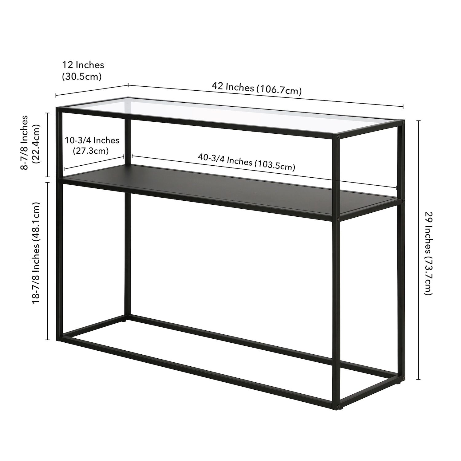 Finley and Sloane Nellie 2-Tier Console Table