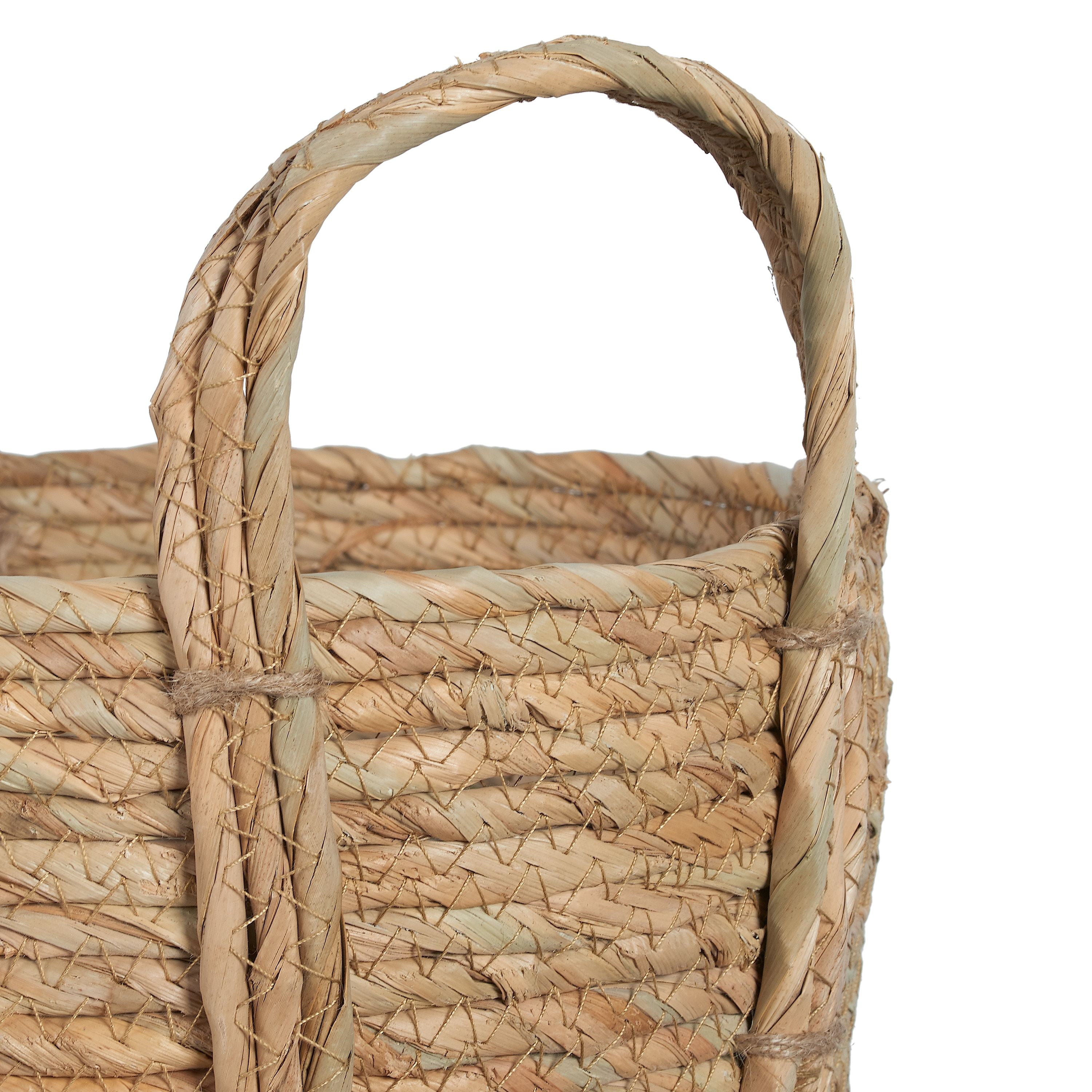 Mainstays Seagrass & Paper Rope Baskets, Set of 2, Small and Medium, Storage