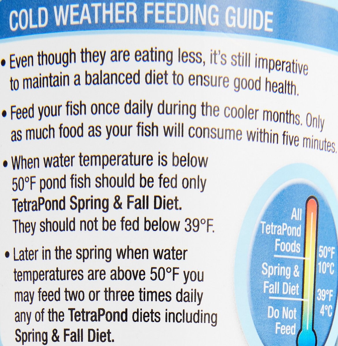 Tetra Pond Spring and Fall Diet Transitional Fish Food