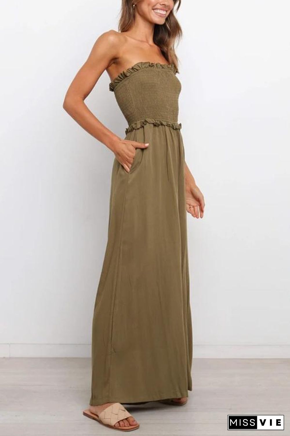 Count On Me Strapless Utility Jumpsuit