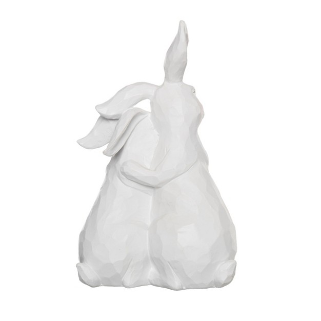 Transpac Resin 11 42 In White Easter Loving Bunny Figure