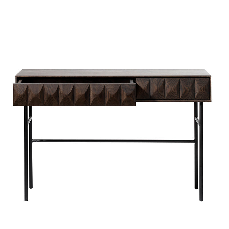 LATINA Console Table 116.5cm -  Dark Brown / Black