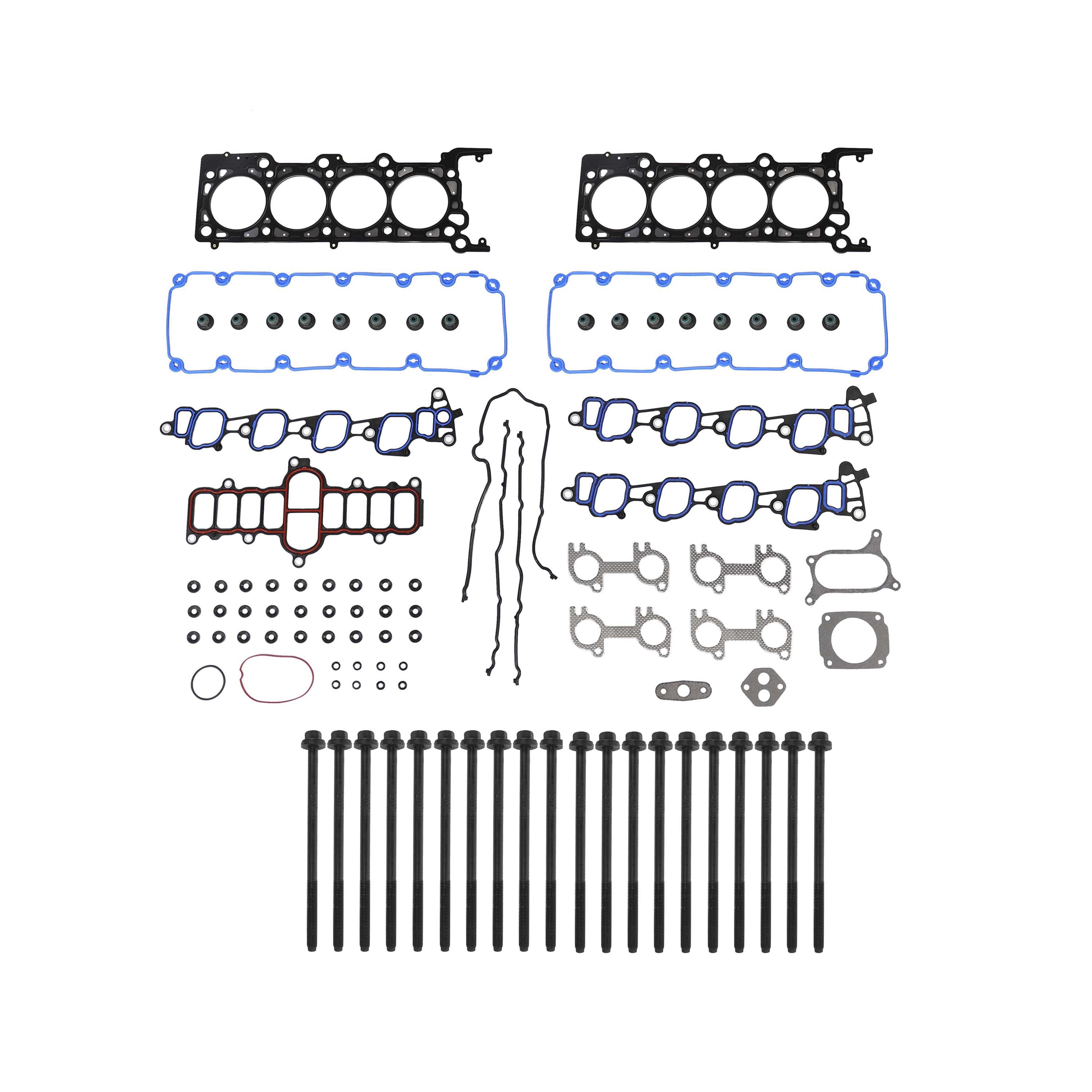 DNJ HGB4170 Cylinder Head Set with Head Bolt Kit For 1999-2005 for Ford Expedition 5.4L 330cid V8 SOHC